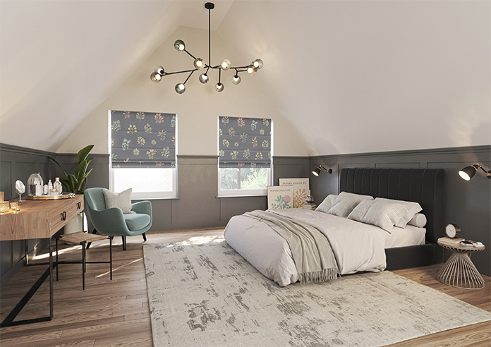 Botanical Velvet, Multi - Twist&Fit Roman Blind - Image 6